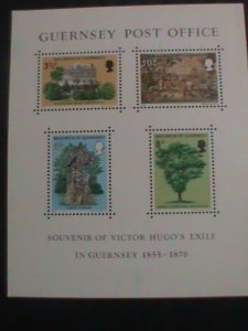 GUERNSEY STAMP:1975-SC#126A  FRENCH WRITER-VICTOR HUGO HOUSE & STATUE-MNH S/S