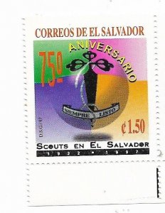 EL SALVADOR 1997 SCOUTS MOVEMENT IN SALVADOR 75TH ANNIVERSARY MINT NH