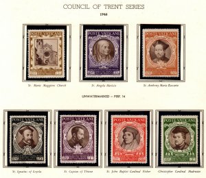 Vatican Scott 110-121, E9-E10 MNH** Council of 1946 Trent stamp set