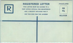 84375 - FALKLAND - Postal History - Postal Stationery REGISTERED LETTER