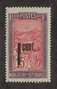 Madagascar Types of 08-16 Surcharged  (Scott #130) MH