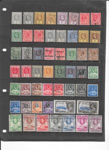 GOLD COAST S/SHEET CONTAINING 53 MINT/USED STAMPS STC £100+ (r)