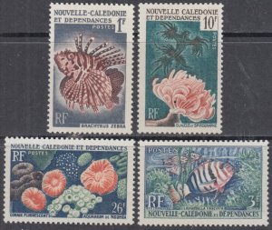 NEW CALEDONIA Sc# 307-10 CPL VLH SET of 4 - VARIOUS MARINE LIFE