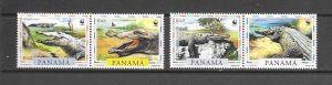 PANAMA #846a-d WWF CROCODILE  MNH