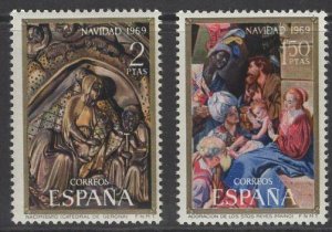 SPAIN SG2002/3 1969 CHRISTMAS MNH