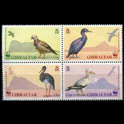 GIBRALTAR 1991 - Scott# 594a WWF-Birds Set of 4 NH