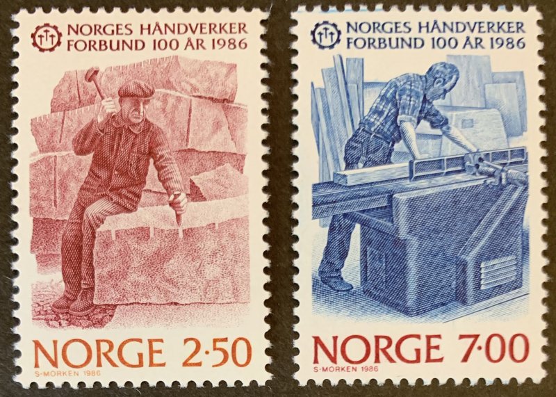 Norway 1986 #890-1 MNH. Craftsmen