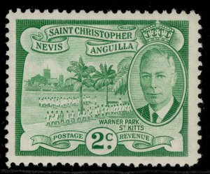 ST CHRISTOPHER, NEVIS & ANGUILLA GVI SG95, 2c green, M MINT.