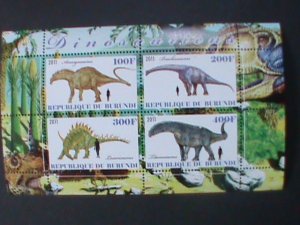 BURUNDI 2011 COLORFUL BEAUTIFUL DINOSAURS -MNH SHEET -VF WE SHIP TO WORLD WIDE