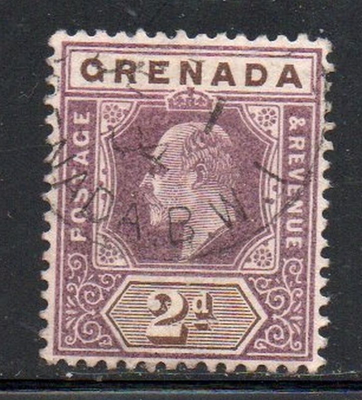 Grenada Sc 50 1902 2 d violet & brown Edward VII stamp used