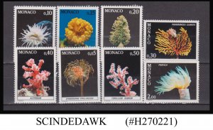 MONACO - 1980 PLANTS / MARINE LIFE 8V MNH