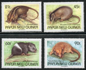 Papua New Guinea Scott 798-801 MNHOG - 1993 Native Mammals Set - SCV $6.50