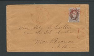 # 1, used on cover Salem MA . Red PAID & 5 handstamps. CV $ 500.00