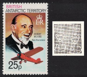 BAT 25p - Hubert Wilkins and Lockheed Vega 'San Francisco' 1981 MNH SG#76a