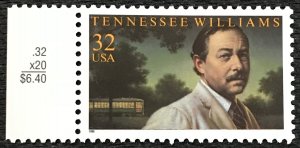 US #3002 MNH Single W/Selvage Tennessee Williams SCV $.65 L35