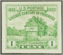 1933 1c Chicago, Imperforate Single Stamp issued without ...