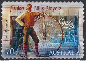 AUSTRALIA 2014 QEII 70c Multicoloured, Bush Ballads-Mulga Bills Bicycle Self ...