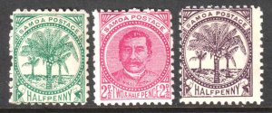 SAMOA COLLECTION LOT OG H M/M x3 #1 YOU IDENTIFY AND GRADE