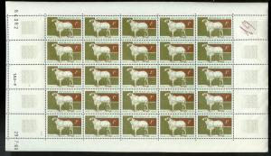 MALI Sheep 1F 1969 Complete Mint Never Hinged SHEET of 25