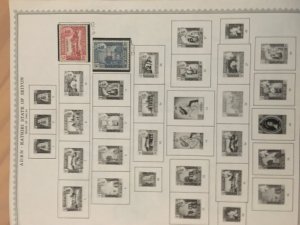 Collection of Aden stamps on Minkus pages