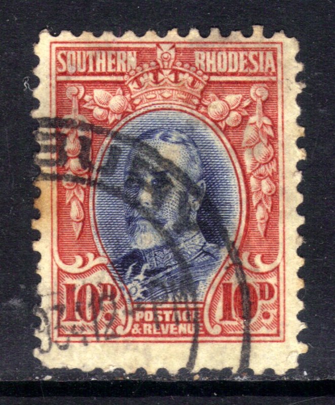 Southern Rhodesia 1931 - 37  KGV 10d used SG 22 perfs 12 ( D206 )