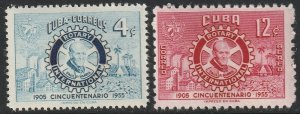 Cuba 1955 Sc 536,C109 set MNH**