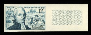 France, 1950-Present #765 (YT 1021) Cat€23, 1955 Florian, imperf. sheet mar...