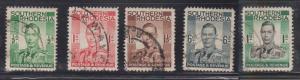 SOUTHERN RHODESIA Scott # 42-4, 46, 50 Used - KGVI Definitives