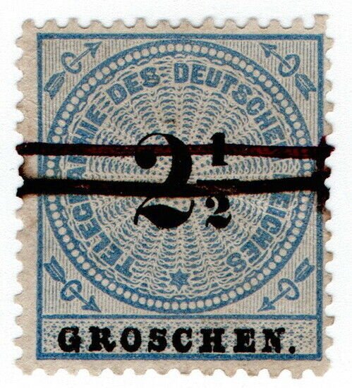 (I.B) Germany Telegraphs : 2½gr Blue & Black