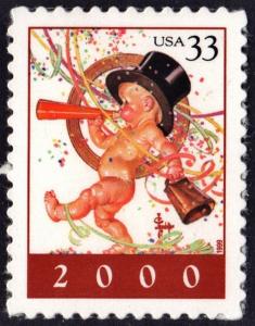 SC#3369 33¢ Baby New Year Single (1999) SA