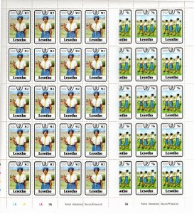 Lesotho 1985 MNH Sc 487-90 sheets of 20