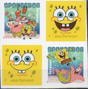 USA 6028b - Mint-NH - (78c) Spongebob Squarepants (Blk /4) (2025) (cv $6.40)
