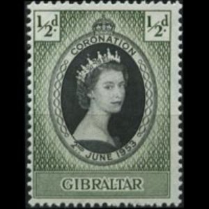 GIBRALTAR 1953 - Scott# 131 Coronation Set of 1 LH