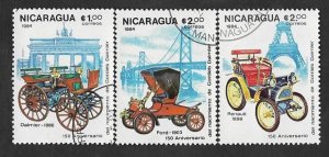 SE)1984 NICARAGUA, 150TH ANNIVERSARY OF THE BIRTH OF GOTTLIEB DAIMLER, AUTOMOTIV