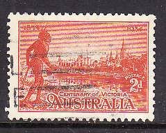 Australia-Sc#142-used 2p vermilion Tribesman-1934-