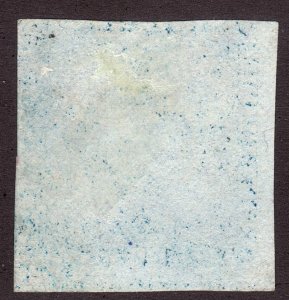 1851-7 Canada Nova Scotia Queen Victoria QV 3p Used dark blue Sc# 3 CV $300.00