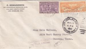 1937, Los Angeles, CA to Sherman, TX, See Remark (23941)