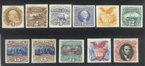 U.S. #112-22P3, 129P3 India Proof Set - 1869 Pictorials