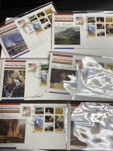 National Park Service Rvp1 First Day Covers Set Of Six Signed By Designer rare