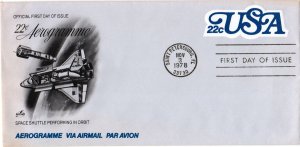 #UC51 USA Airmail Aerogramme – Artcraft Cachet apf24