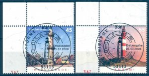 Germany 2008 Lighthouses Mi 2677/8 Used /CTO