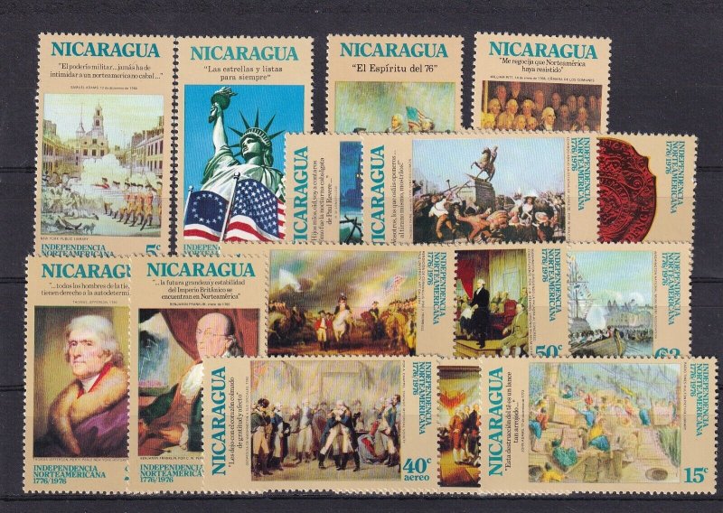 SA17a Nicaragua 1976 200th Anniv of American Independence mint stamps