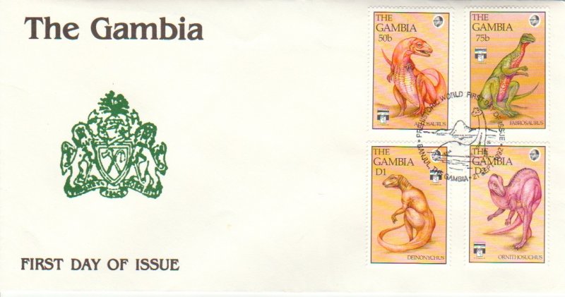 Gambia Scott 1284A-1284C, 1286A Unaddressed.