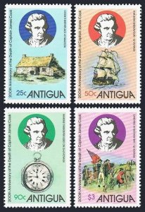 Antigua 547-551,MNH.Michel 548-551,Bl.44. Captain James Cook-200.Sailing ship.