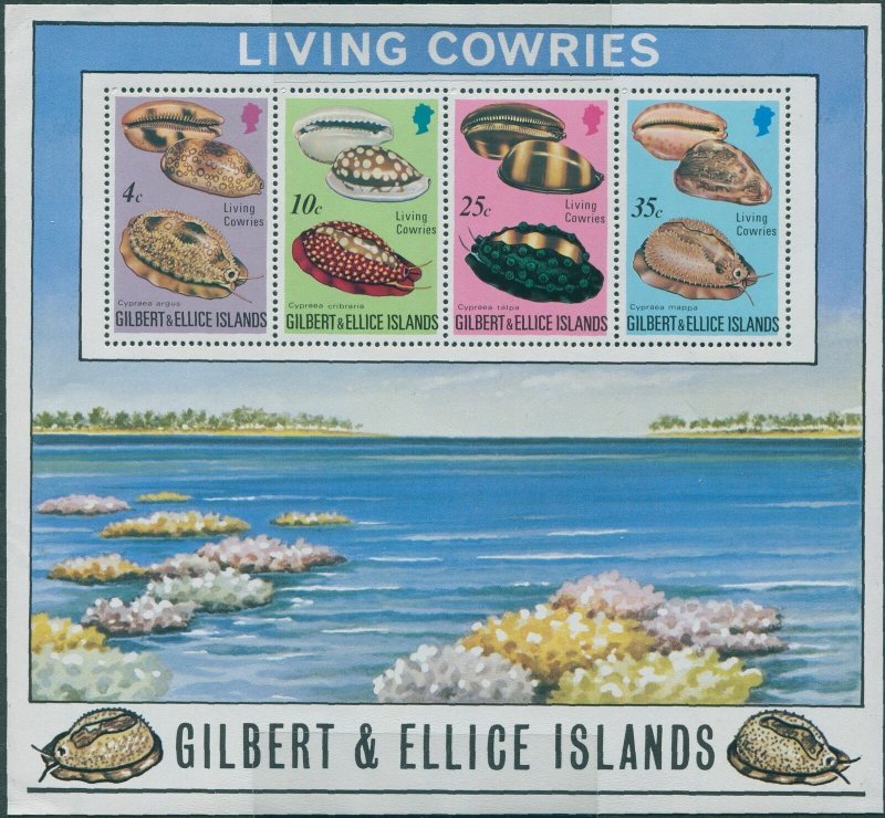 Gilbert & Ellice Islands 1975 SG251 Cowrie Shells MS MNH