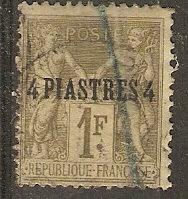 France Off Turkey 5 Cer 3 Used Fine 1895 SCV $12.00