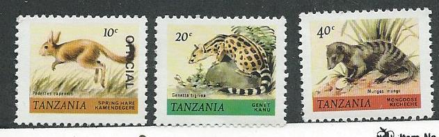 Tanzania #161-163  Animals (MNH) CV$0.75