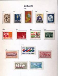 DENMARK 1970/76 MNH Unused Sheets Wildlife (Appx 100+) (job 750)