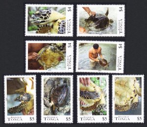 Tonga Turtles 8v 2013 MNH SC#1197-1198 SG#1665-1672