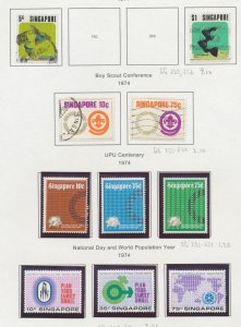 SINGAPORE - Scott 206 / /  246 - mostly used - THREE PAGES